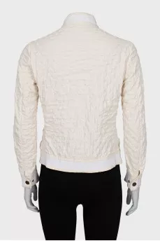 Beige jacket with patch pockets