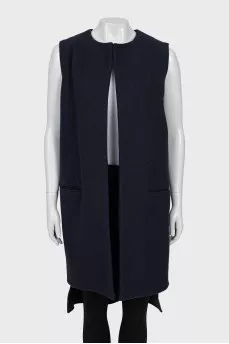 Long vest with pockets