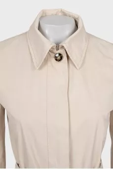 Jacket with patch pockets and buttons