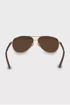 Aviator sunglasses in gold frame