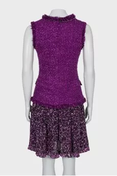 Fitted purple dress