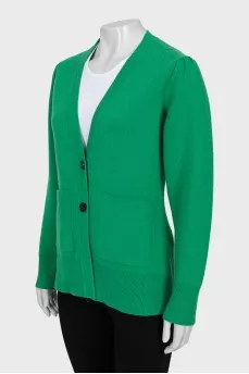 Green fitted cardigan