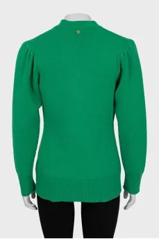 Green fitted cardigan