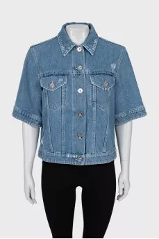 Denim jacket with 3/4 sleeves