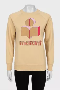 Sweatshirt with branded print