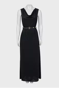 Semi-transparent black dress