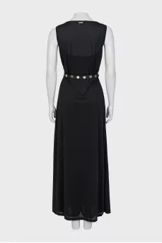 Semi-transparent black dress