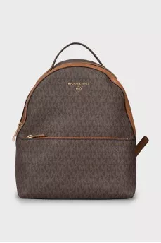Canvas backpack with signature monogram