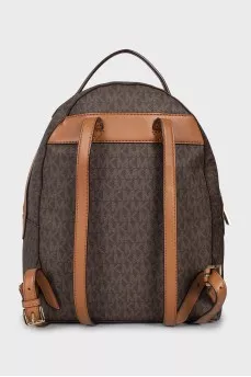 Canvas backpack with signature monogram
