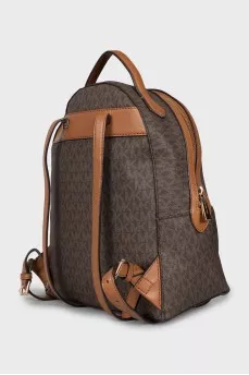 Canvas backpack with signature monogram