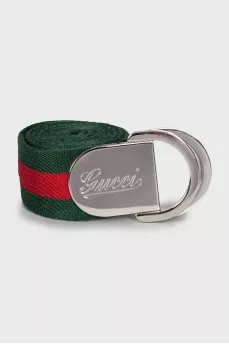 Green and red striped belt