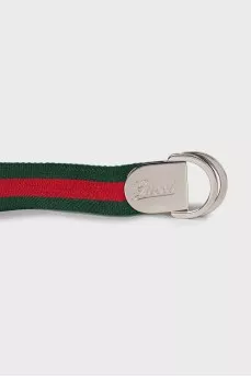 Green and red striped belt