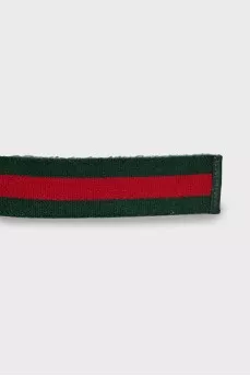 Green and red striped belt