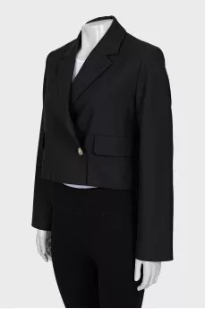Cropped jacket in black