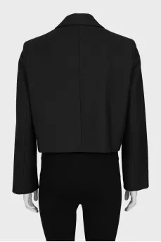 Cropped jacket in black