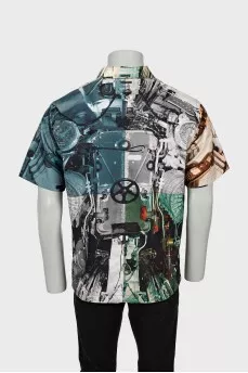 Men's printed short sleeve shirt