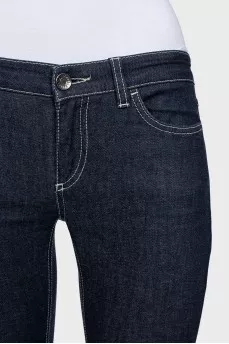 Skinny jeans with contrast stitching