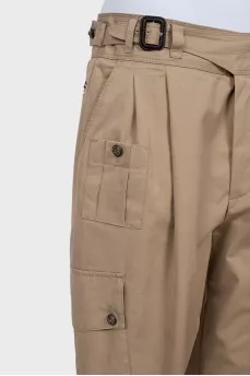 Cropped trousers with patch pockets