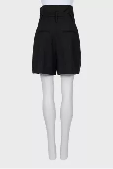 High waisted shorts-skirt