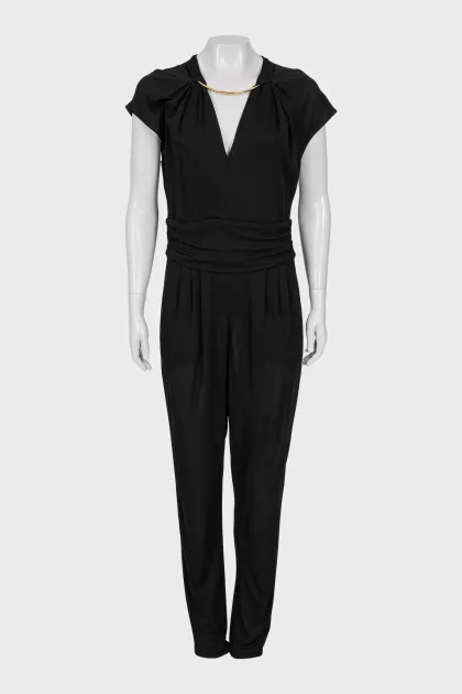 Jumpsuit with golden decor