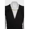 Jumpsuit with golden decor