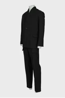 Men's black suit with tag