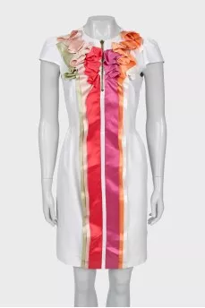 Fitted dress with multi-layered frills