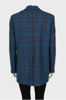 Blue checkered jacket