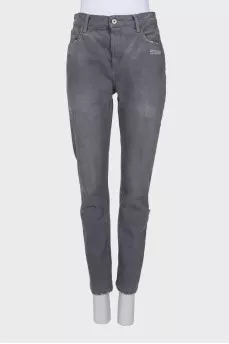 Straight leg grey jeans
