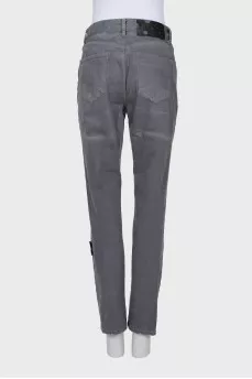Straight leg grey jeans