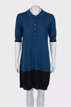 Blue dress with collar