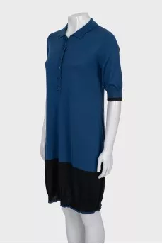 Blue dress with collar