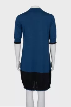 Blue dress with collar