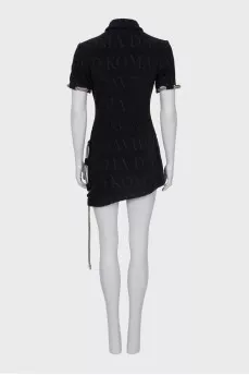 Fitted dress decorated with crystals