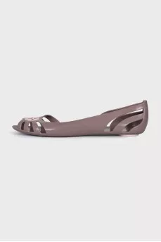 Rubber sandals with brand logo