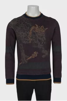 Men's sweatshirt in dark red
