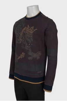 Men's sweatshirt in dark red