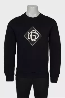 Men's sweatshirt with embroidered monogram