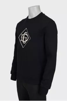 Men's sweatshirt with embroidered monogram