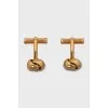 Men's cufflinks with relief shape
