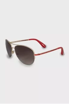 Gradient sunglasses with logo on temples