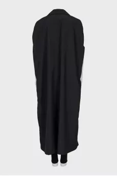 Oversized cape with button