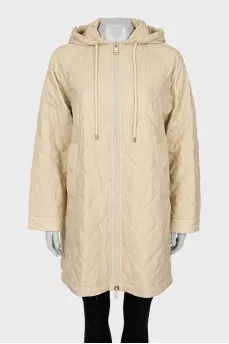 Yellow jacket with hood