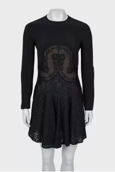 Dress with lace and mesh elements