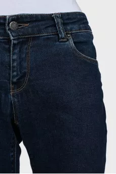 Cropped straight leg jeans