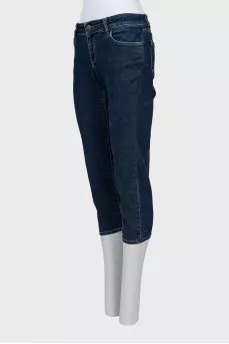 Cropped straight leg jeans