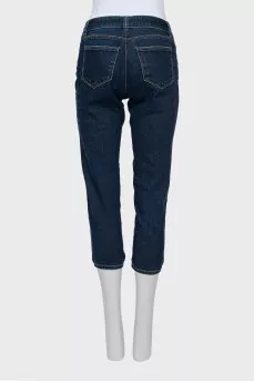 Cropped straight leg jeans