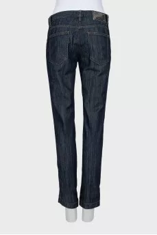 Straight cut low rise jeans