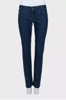 Blue jeans, straight cut, low rise