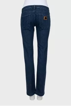 Blue jeans, straight cut, low rise